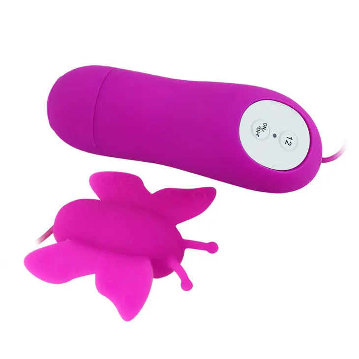 BAILE - ESTIMULADOR DE CLÍTORIS MARIPOSA LOVE EGGS 12 VELOCIDADES LILA CONTROL REMOTO BAILE STIMULATING