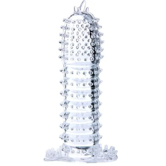 BAILE - FUNDA PARA PENE CON PUNTOS ESTIMULANTES TRANSPARENTE 14 CM BAILE FOR HIM