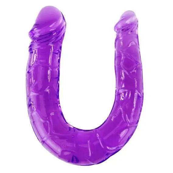 BAILE - DILDO DOBLE EN GELATINA FLEXIBLE LILA BAILE ANAL
