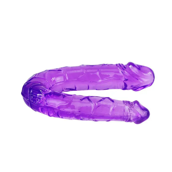 BAILE - DILDO DOBLE EN GELATINA FLEXIBLE LILA BAILE ANAL