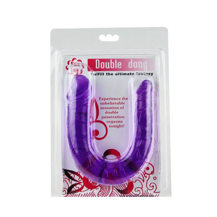 BAILE - DILDO DOBLE EN GELATINA FLEXIBLE LILA BAILE ANAL