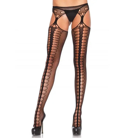 LEG AVENUE - MEDIAS CON LIGUERO EXCLUSIVE NEGRO LEG AVENUE HOSIERY