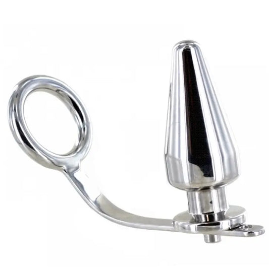 METAL HARD - ANILLO ACERO CON PLUG ANAL 80 X 55 MM METAL HARD