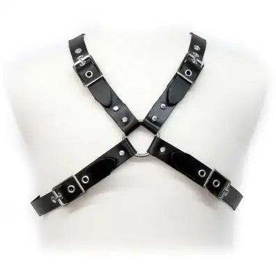 LEATHER BODY - BLACK BUCKLE HARNESS FOR MEN LEATHER BODY
