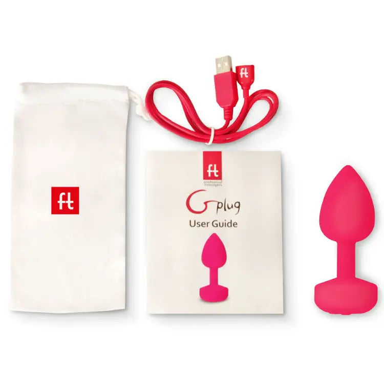 G-VIBE - FUNTOYS GPLUG ANAL VIBRADOR RECARGABLE PEQUEÑO ROSA NEON 3CM G-VIBE