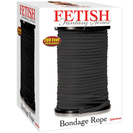 FETISH FANTASY SERIES - SERIES BONDAGE CUERDA SEDA NEGRO 60.96 METROS FETISH FANTASY SERIES