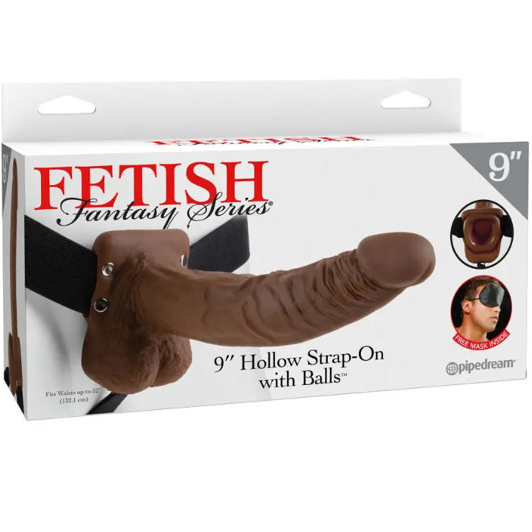 FETISH FANTASY SERIES - 9 ARNÉS CON TESTÍCULOS HUECO MAN 22.9 CM MARRÓN FETISH FANTASY SERIES
