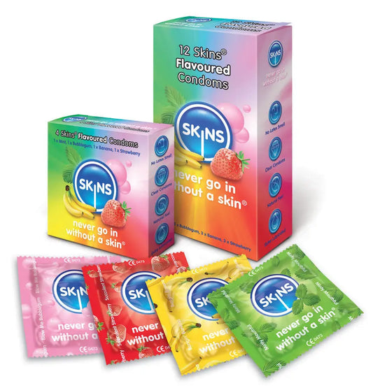 SKINS - PRESERVATIVO SABORES VARIOS 12 UDS SKINS