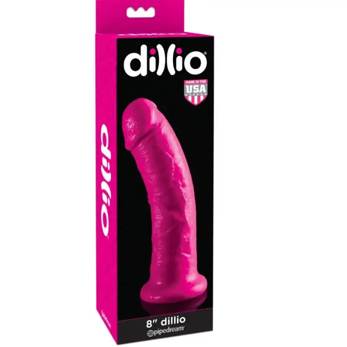DILLIO - DILDO CON VENTOSA 20.32 CM ROSA DILLIO