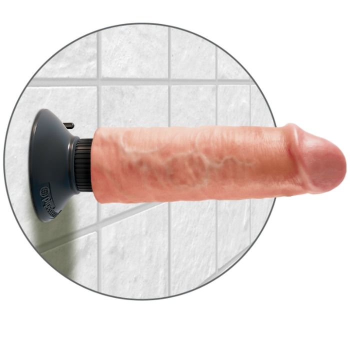 KING COCK - DILDO VIBRADOR 15.24 CM NATURAL KING COCK