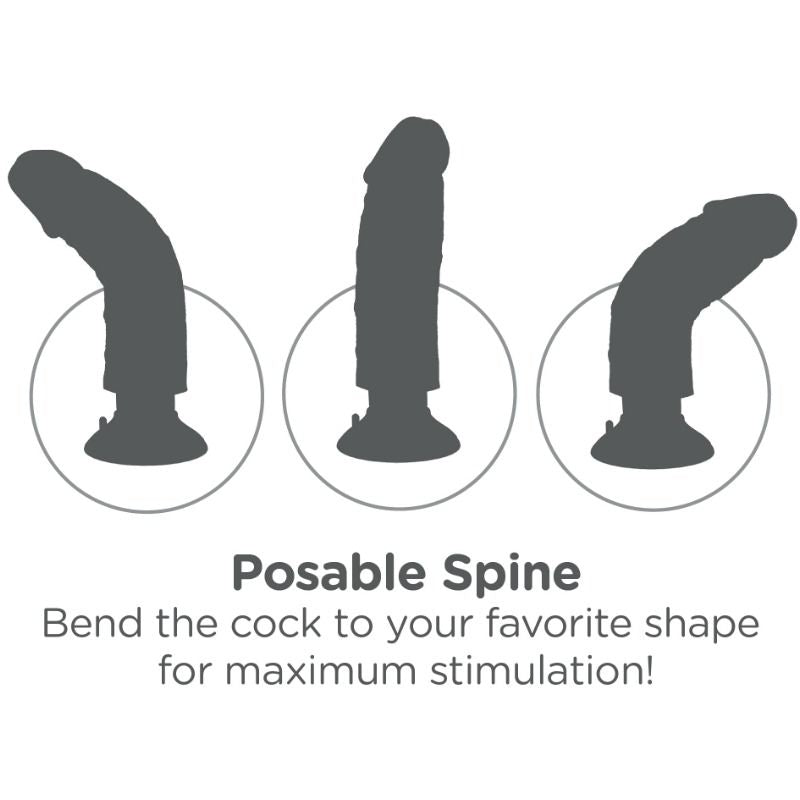 KING COCK - DILDO VIBRADOR 15.24 CM NATURAL KING COCK
