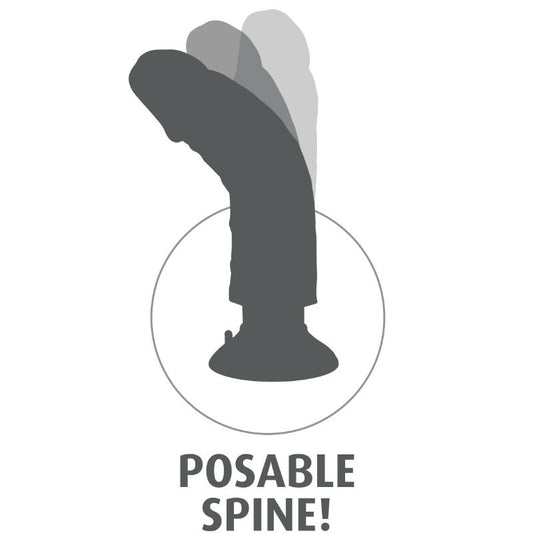 KING COCK - DILDO VIBRADOR 15.24 CM NATURAL KING COCK