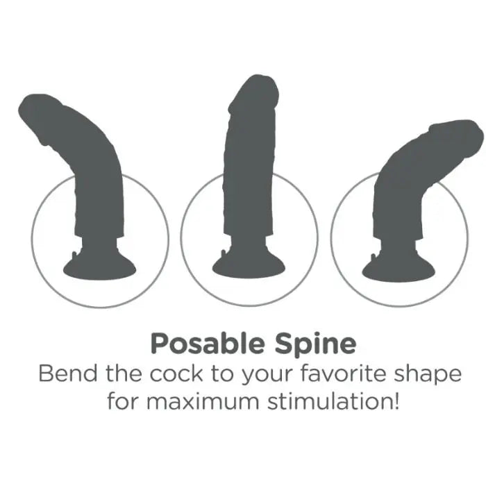 KING COCK - DILDO VIBRADOR 23 CM NATURAL KING COCK