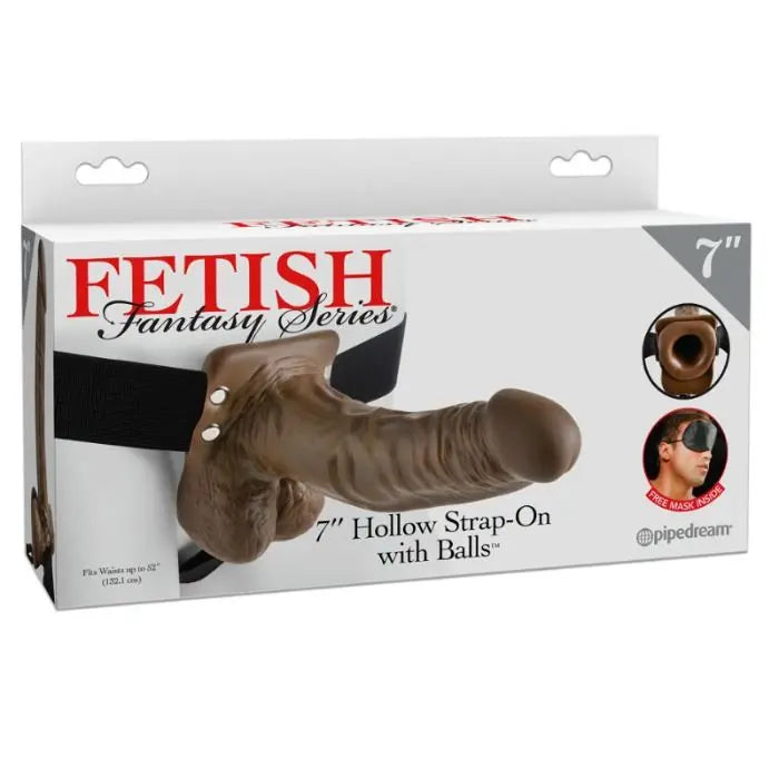 FETISH FANTASY SERIES - STRAP-ON HUECO CON TESTÍCULOS 17.8 CM FETISH FANTASY SERIES