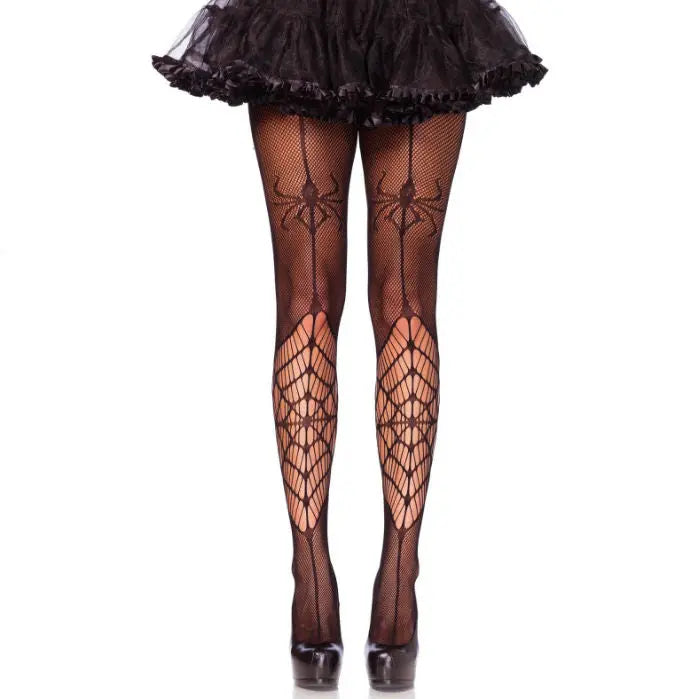 LEG AVENUE - MEDIAS SPIDER NEGRO LEG AVENUE HOSIERY