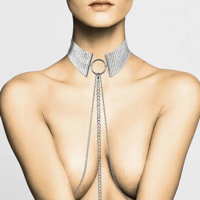 BIJOUX - DÉSIR MÉTALLIQUE COLLAR METLICO PLATEADO BIJOUX DESIRE METALLIQUE