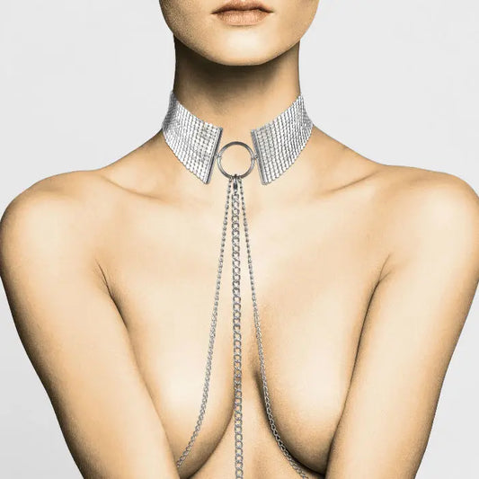 BIJOUX - DÉSIR MÉTALLIQUE COLLAR METLICO PLATEADO BIJOUX DESIRE METALLIQUE