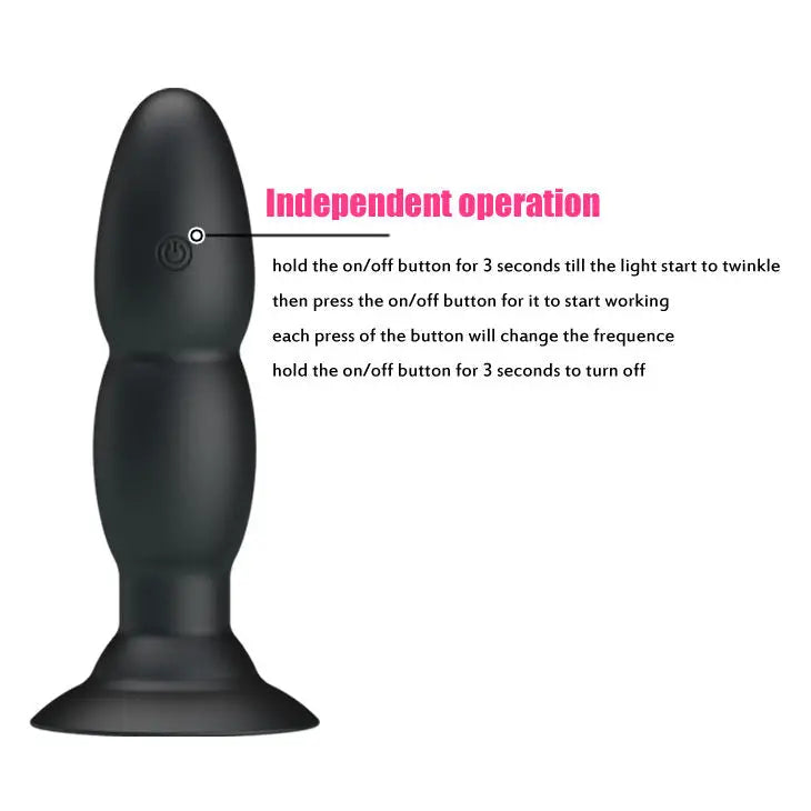 PRETTY LOVE - PLUG VIBRADOR Y ROTACIÓN POR CONTROL REMOTO PRETTY LOVE BOTTOM