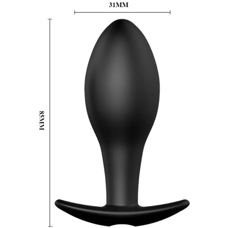PRETTY LOVE - PLUG ANAL SILICONA FORMA ANCLA 12 MODOS VIBRACIÓN NEGRO PRETTY LOVE BOTTOM