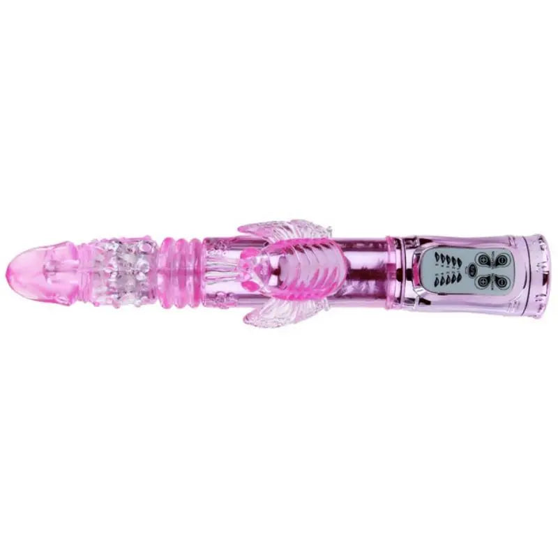 BAILE - VIBRADOR RECARGABLE CON ROTACION Y ESTIMULADOR THROBBING BUTTERF BAILE ROTATIONS