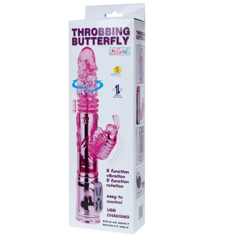 BAILE - VIBRADOR RECARGABLE CON ROTACION Y ESTIMULADOR THROBBING BUTTERF BAILE ROTATIONS