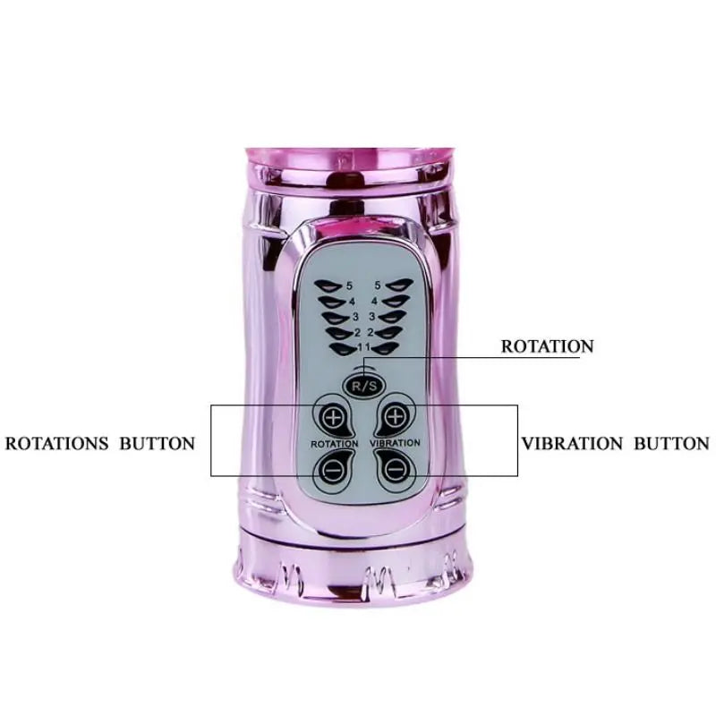 BAILE - VIBRADOR RECARGABLE CON ROTACION Y ESTIMULADOR THROBBING BUTTERF BAILE ROTATIONS
