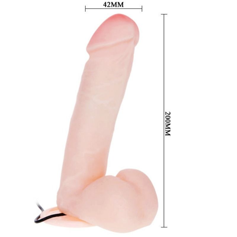 BAILE - DILDO REALÍSTICO CON VIBRACIÓN Y ROTACIÓN 20 CM BAILE