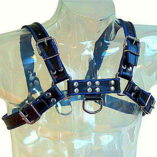 LEATHER BODY - ARNES CUERO AZUL Y NEGRO CHEST BULLDOG LEATHER BODY
