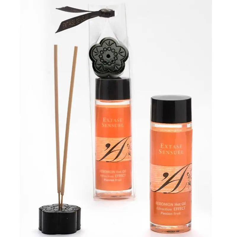 EXTASE SENSUAL - ACEITE MASAJE EFECTO CALOR CON FEROMONAS FRUTA DE LA PASION 100 ML EXTASE SENSUAL
