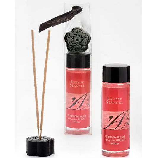 EXTASE SENSUAL - ACEITE MASAJE EFECTO CALOR CON FEROMONAS PIRULET 100 ML EXTASE SENSUAL