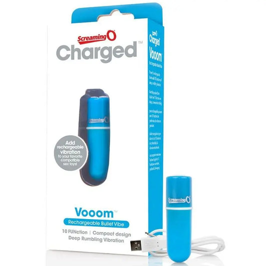 SCREAMING O - BALA VIBRADORA RECARGABLE VOOOM AZUL SCREAMING O