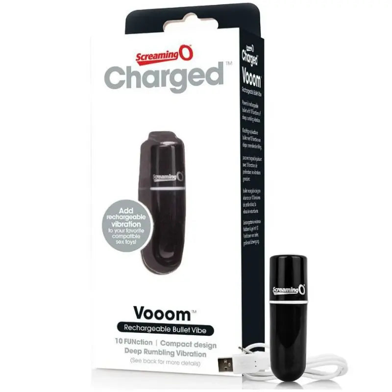 SCREAMING O - BALA VIBRADORA RECARGABLE VOOOM NEGRO SCREAMING O