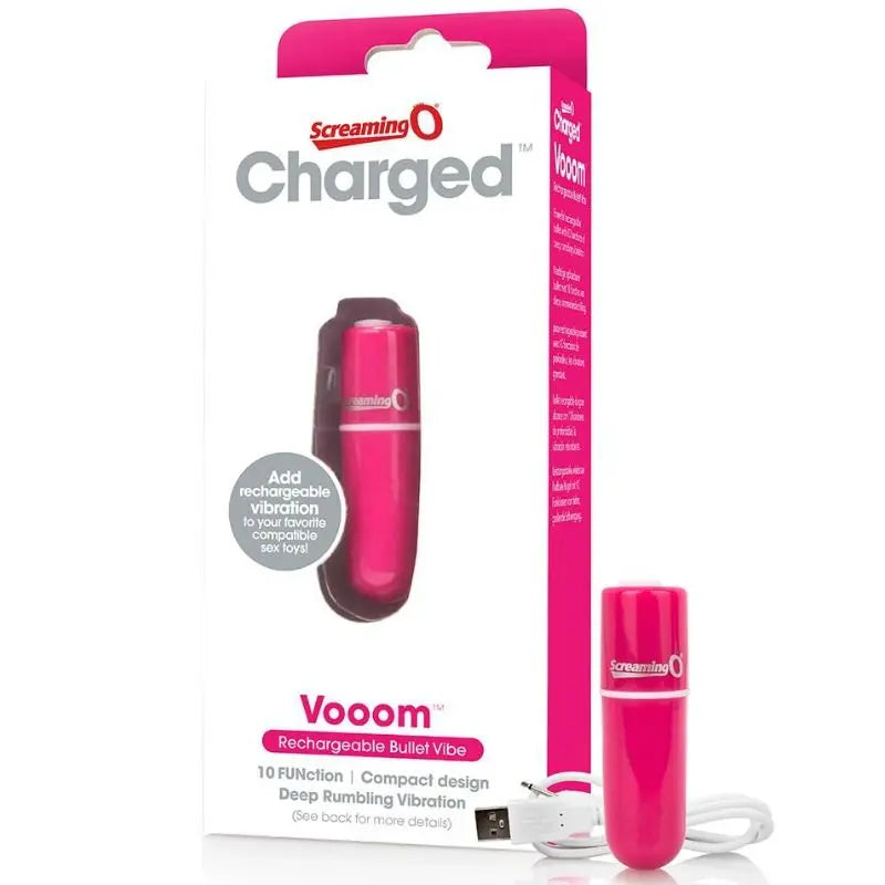 SCREAMING O - BALA VIBRADORA RECARGABLE VOOOM ROSA SCREAMING O