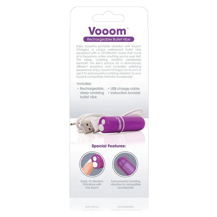 SCREAMING O - BALA VIBRADORA RECARGABLE VOOOM LILA SCREAMING O