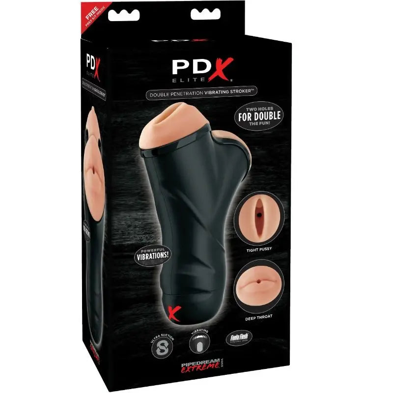 PDX ELITE - MASTURBADOR MASCULINO DOBLE BOCA Y VAGINA PDX ELITE