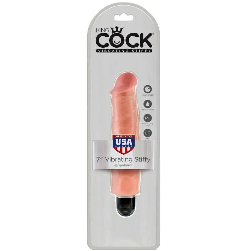 KING COCK - VIBRADOR REALISTICO STIFFY 17.8 CM NATURAL KING COCK
