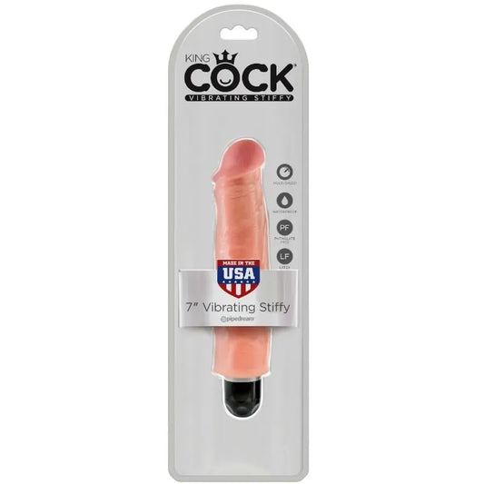 KING COCK - VIBRADOR REALISTICO STIFFY 17.8 CM NATURAL KING COCK