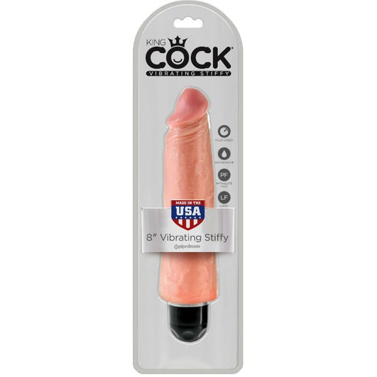 KING COCK - VIBRADOR REALÍSTICO STIFFY 20.3 CM NATURAL KING COCK