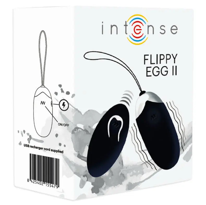 INTENSE - FLIPPY II HUEVO RECARGABLE REMOTO NEGRO INTENSE COUPLES TOYS