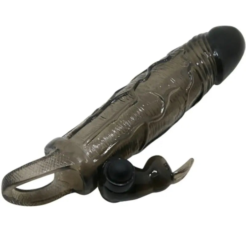BAILE - BRAVE MAN FUNDA REALISTICA PENE CON RABBIT 16.5 CM NEGRO BAILE FOR HIM