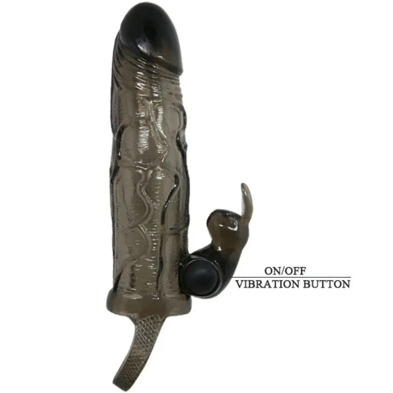 BAILE - BRAVE MAN FUNDA REALISTICA PENE CON RABBIT 16.5 CM NEGRO BAILE FOR HIM