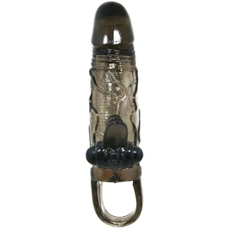 BAILE - BRAVE MAN FUNDA PENE ANAL Y CLITORIS VIBRADOR 16.5 CM NEGRO BAILE FOR HIM