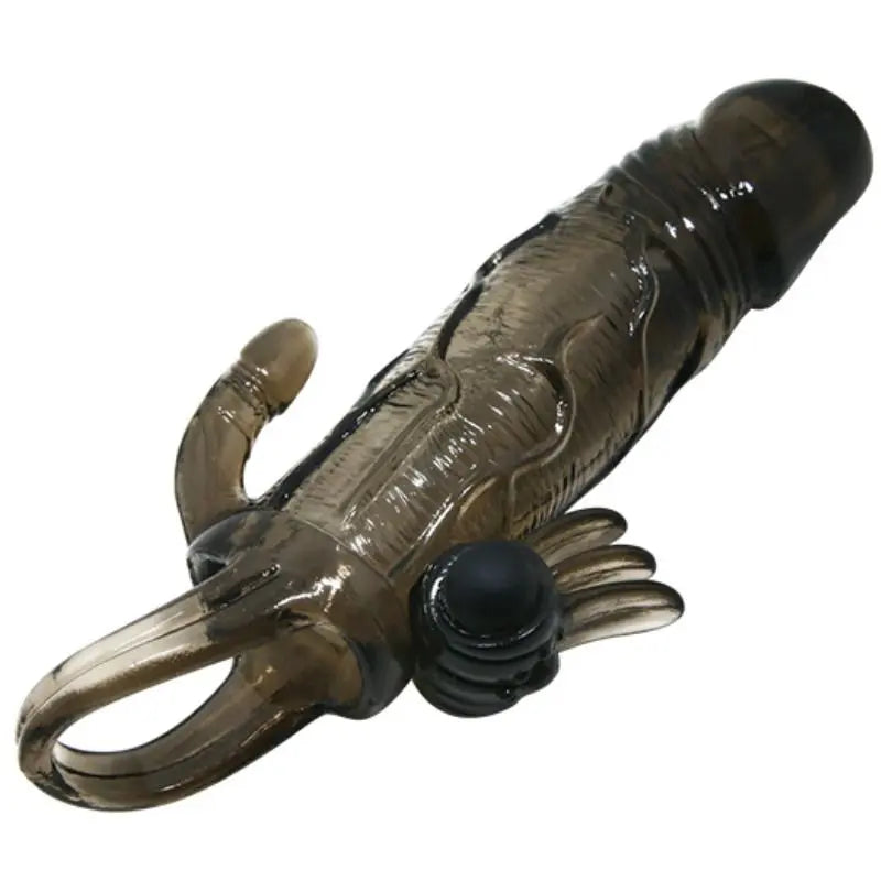 BAILE - BRAVE MAN FUNDA PENE ANAL Y CLITORIS VIBRADOR 16.5 CM NEGRO BAILE FOR HIM