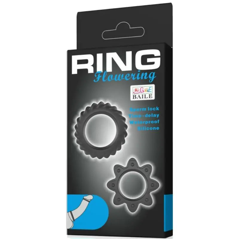 BAILE - KIT 2 ANILLOS SILICONA RING FLOWERING BAILE FOR HIM