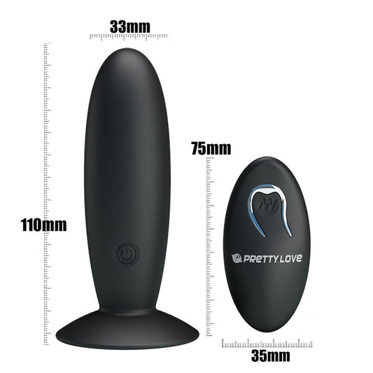 PRETTY LOVE - PLUG ANAL RECARGABLE CON VIBRACIÓN Y MANDO PRETTY LOVE BOTTOM