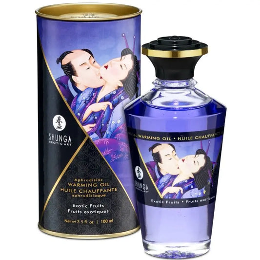 SHUNGA - ACEITE MASAJE EFECTO CALOR SABOR FRUTAS EXOTICAS 100 ML SHUNGA OILS