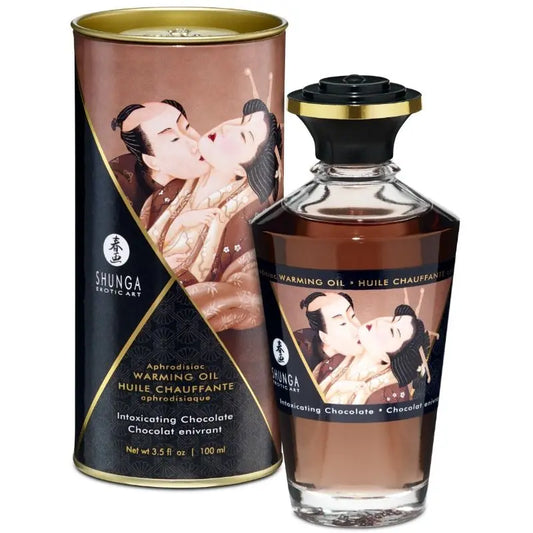 SHUNGA - ACEITE MASAJE EFECTO CALOR SABOR INTENSO CHOCOLATE 100 ML SHUNGA OILS