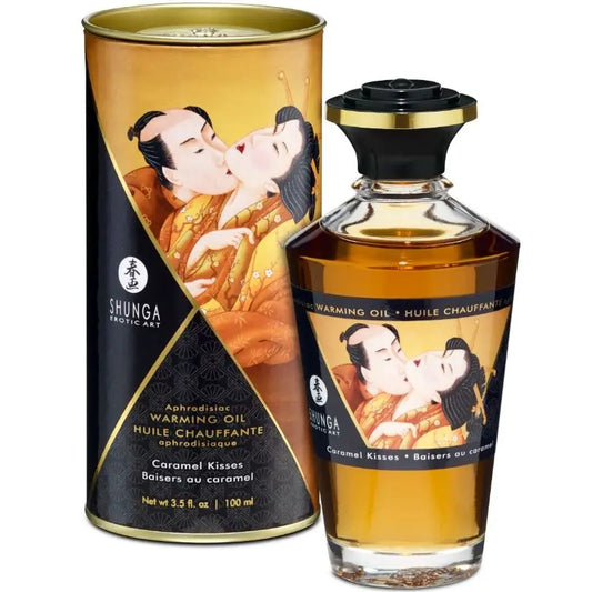 SHUNGA - ACEITE MASAJE EFECTO CALOR SABOR CARAMELO 100 ML SHUNGA OILS