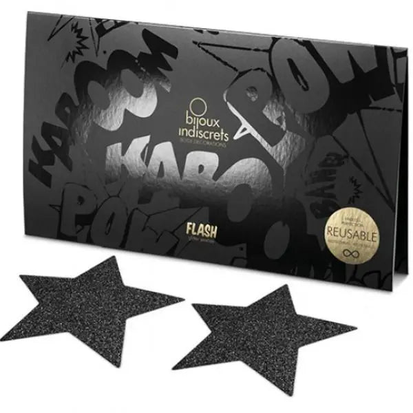 BIJOUX - INDISCRETS PEZONERAS FLASH ESTRELLA NEGRO BIJOUX FLASH COLLECTION