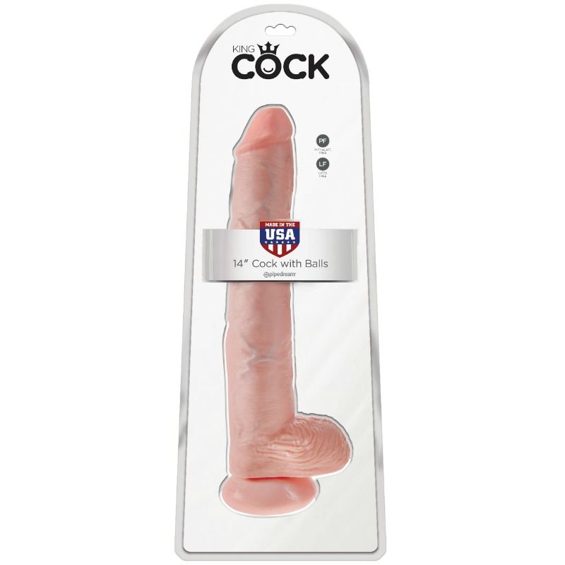 KING COCK - PENE CON TESTICULOS 35.6 CM COLOR NATURAL KING COCK